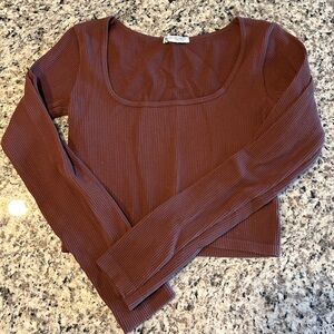 Zara long sleeve crop top